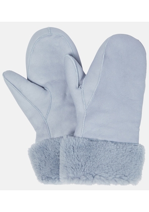 Yves Salomon Shearling-trimmed leather mittens