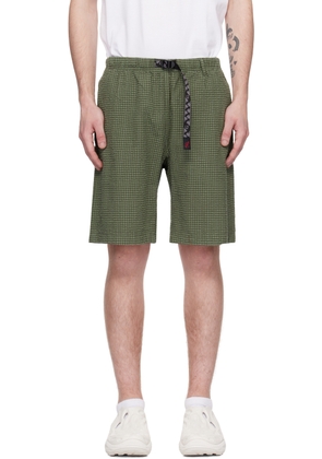 Gramicci Green Micro Plaid Shorts