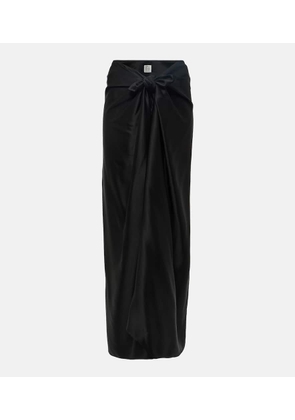 Toteme Knot-detail satin maxi skirt