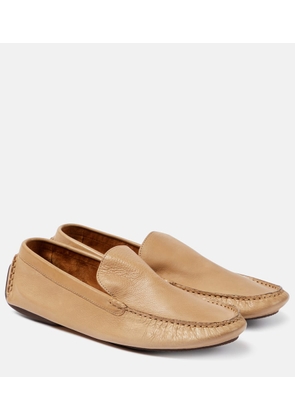The Row Lucca leather loafers