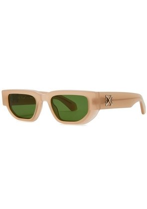 Off-white Greeley Rectangle-frame Sunglasses - Green