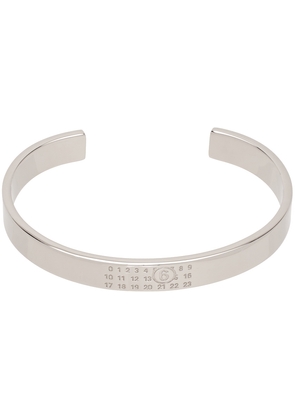 MM6 Maison Margiela Silver Numeric Minimal Signature Bracelet