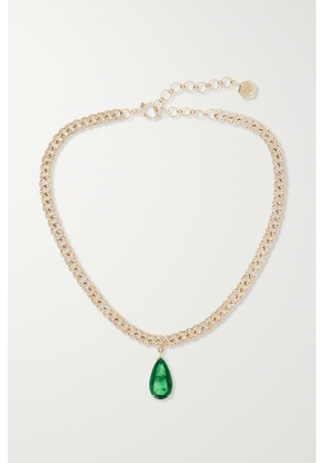 SHAY - 18-karat Gold, Emerald And Diamond Choker - Green - One size