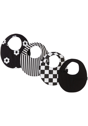 même. SSENSE Exclusive Baby Four-Pack Black & White Assorted Bibs