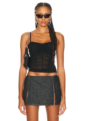 Miaou Sheer Renzo Tube Top in Black - Black. Size XL (also in L).