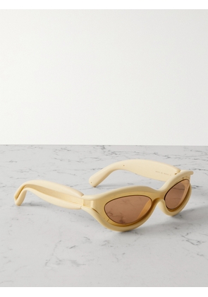 Bottega Veneta Eyewear - Oval-frame Acetate And Gold-tone Sunglasses - One size