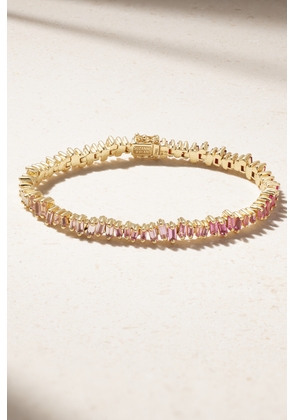Suzanne Kalan - 18-karat Gold, Sapphire And Diamond Tennis Bracelet - One size