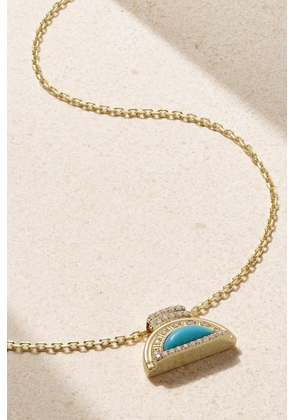 SORELLINA - Alba 18-karat Gold, Turquoise And Diamond Necklace - One size