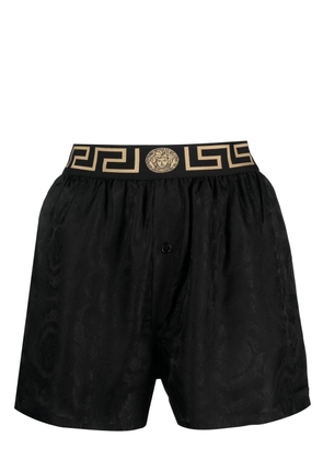 Versace Greca Border barocco pajamas shorts - Black