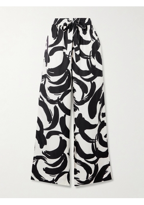 Rebecca Vallance - Pompidou Printed Silk-satin Straight-leg Pants - Multi - UK 6,UK 8,UK 10,UK 12,UK 14