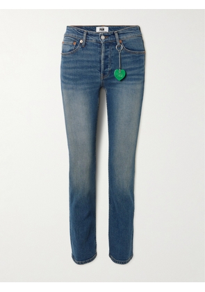 RE/DONE - + Pamela Anderson The Anderson Mid-rise Slim-leg Jeans - Blue - 24,25,26,27,28,29,30,31