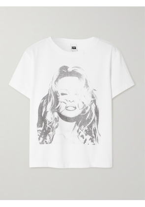RE/DONE - + Net Sustain + Pamela Anderson Printed Organic Cotton-jersey T-shirt - White - x small,small,medium,large