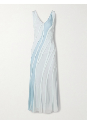 Jason Wu Collection - Paneled Silk-chiffon Maxi Dress - Blue - US2,US4,US6,US8,US10