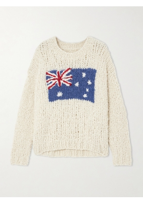 Suzie Kondi - Australian Flag Jooshi Intarsia Cashmere Sweater - Ivory - x small,small,medium