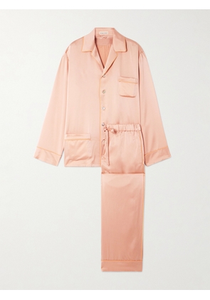 Olivia von Halle - Yves Silk-satin Pajama Set - Pink - small,medium