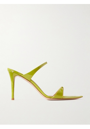 Gianvito Rossi - 85 Patent-leather Sandals - Green - IT37,IT37.5,IT38,IT38.5,IT39,IT39.5,IT40,IT41,IT42