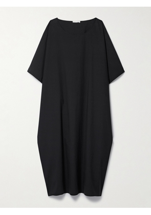 The Row - Isora Oversized Cotton-poplin Midi Dress - Black - x small,small,medium,large,x large
