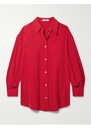 The Row - Andra Silk Shirt - Red - x small,small,medium,large,x large
