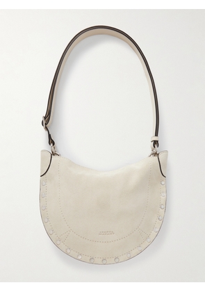Isabel Marant - Mini Moon Stud-embellished Suede Shoulder Bag - Off-white - One size