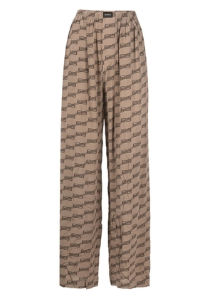 Balenciaga BB Monogram pajama trousers - Brown