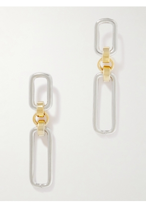 Laura Lombardi - Stanza Recycled Platinum And Gold-plated Earrings - One size