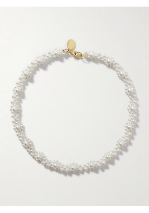 Simone Rocha - Daisy Chain Faux Pearl Gold-tone Necklace - White - One size