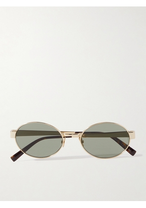 SAINT LAURENT Eyewear - Oval-frame Gold-tone Sunglasses - One size