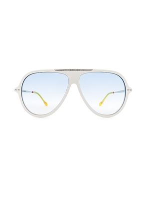 Isabel Marant Pilot Sunglasses in White.