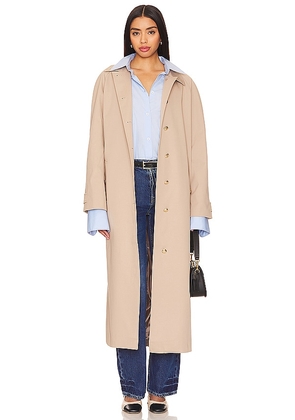 ANINE BING Randy Maxi Trench in Taupe. Size M, S, XS.