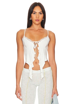 MORE TO COME Kiesha Cami Top in Ivory. Size M, S, XL, XXS.