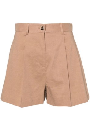 PINKO tailored linen-blend shorts - Brown