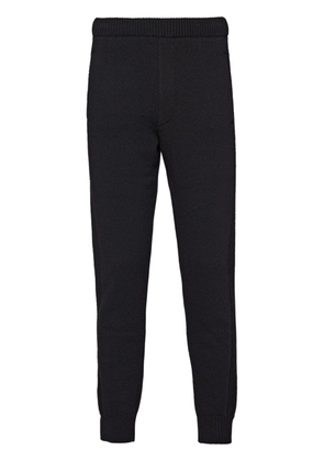 Prada fine-knit cashmere track pants - Black