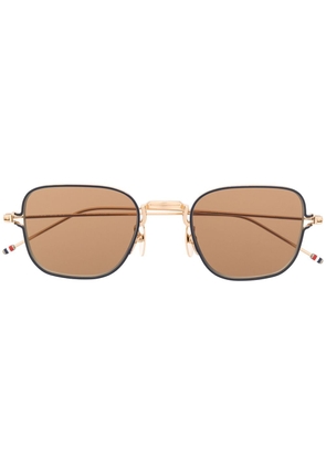 Thom Browne Eyewear thin squared sunglasses - Gold