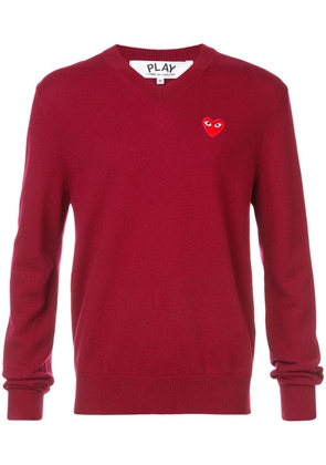 Comme Des Garçons Play V-neck sweater - Red