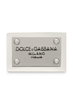Dolce & Gabbana logo-engraved pin - Silver