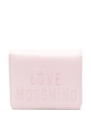 Love Moschino sequin-embellished-logo wallet - Pink