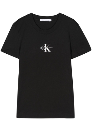 Calvin Klein Jeans logo-embroidered T-shirt - Black