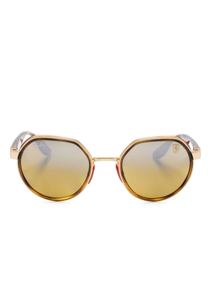 Ray-Ban x Ferrari Scuderia geometric-frame sunglasses - Brown