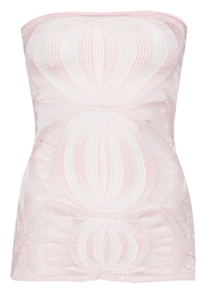 Gimaguas motif-print knited top - Pink