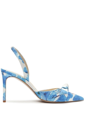 Alexandre Birman Clarita 85mm floral-print slingback sandals - Blue
