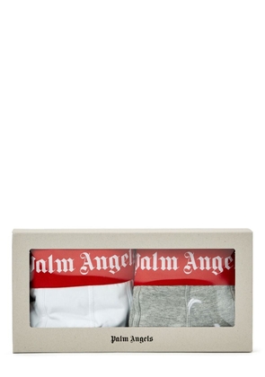 Palm Angels two-pack embroidered-logo boxers - 8425 MULTICOLOR RED