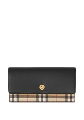 Burberry Vintage-check leather wallet - Brown