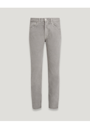 Belstaff Mineral Brockton Straight Jeans Men's Garment Dye Cotton Dark Cloud Grey Size UK 34