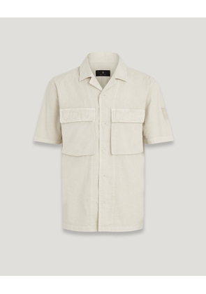 Belstaff Mineral Caster Short Sleeve Shirt Men's Garment Dye Cotton Shell Size XL