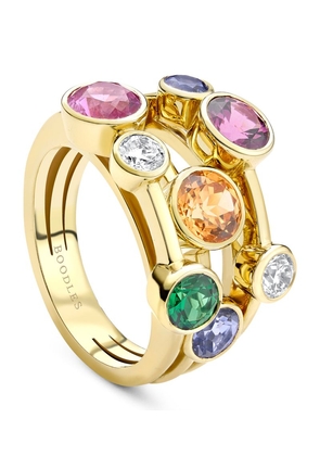 Boodles Yellow Gold, Diamond And Multicoloured Gemstone Raindance Ring