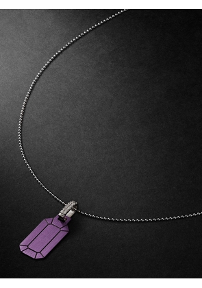 EÉRA - Tokyo White Gold, Silver and Diamond Necklace - Men - Purple