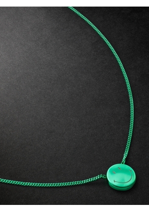 EÉRA - Smile PVD-Coated Silver Pendant Necklace - Men - Green