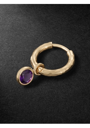 Octavia Elizabeth - Nesting Gem Gold Amethyst Single Hoop Earring - Men - Purple