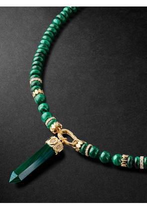 Sydney Evan - Crystal Gold, Malachite and Diamond Necklace - Men - Green