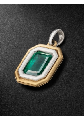 M. Cohen - Equinox XSmall Gold, Platinum and Emerald Pendant - Men - Green
